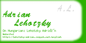 adrian lehotzky business card